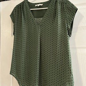 fun2fun Short-sleeve Sage Green Blouse, Size Medium